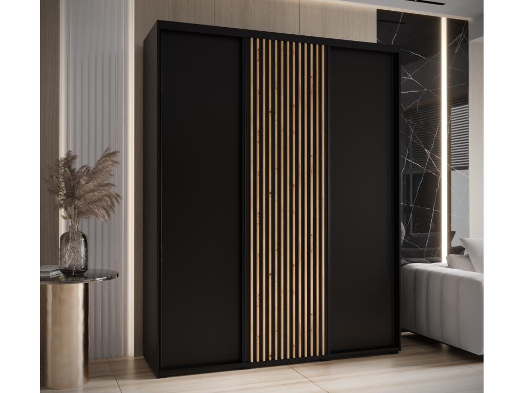 Black Wardrobe, 190 x 60 x 235.2 cm