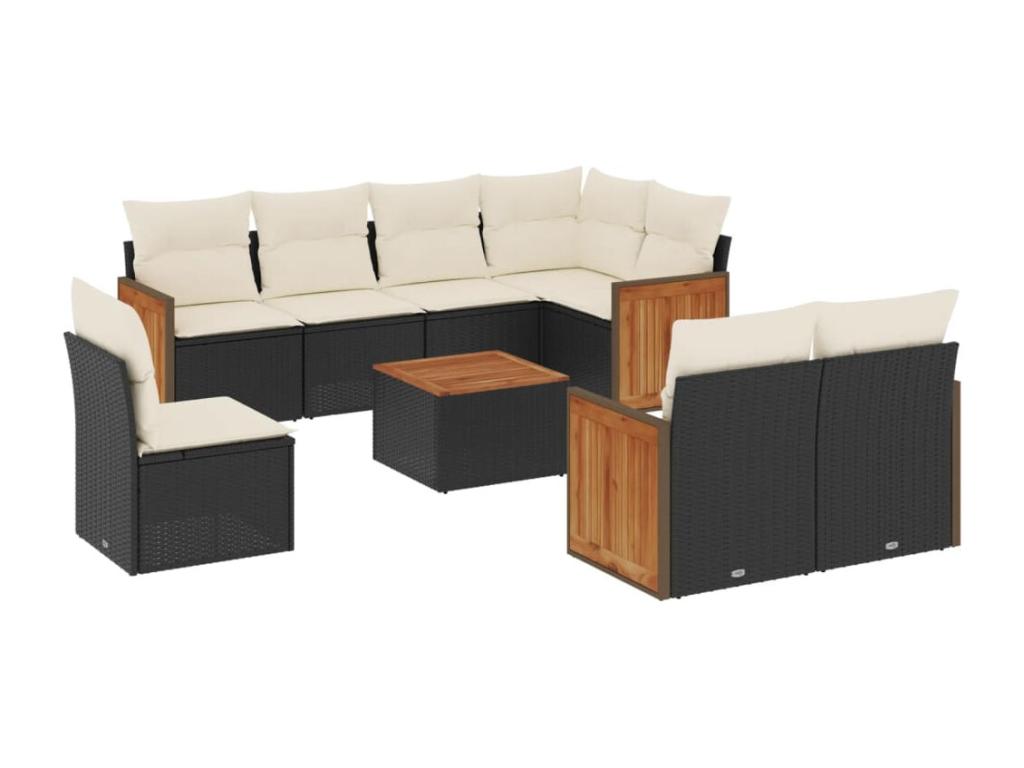 Black Woven Resin Wicker Outdoor Furniture Set - dlz1766571315785