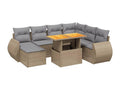 Beige Woven Resin Wicker Outdoor Furniture Set - dlz1766571362780