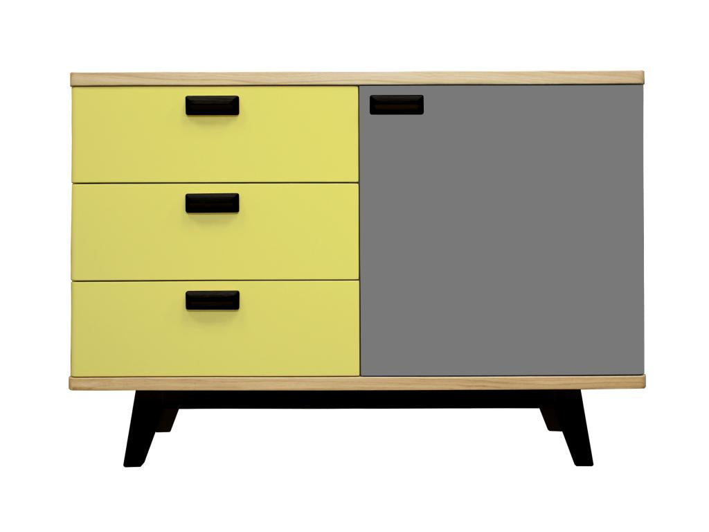 Yellow Oak Wood Sideboard