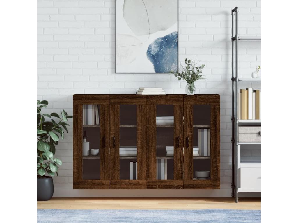 Brown Engineered Wood Wardrobe