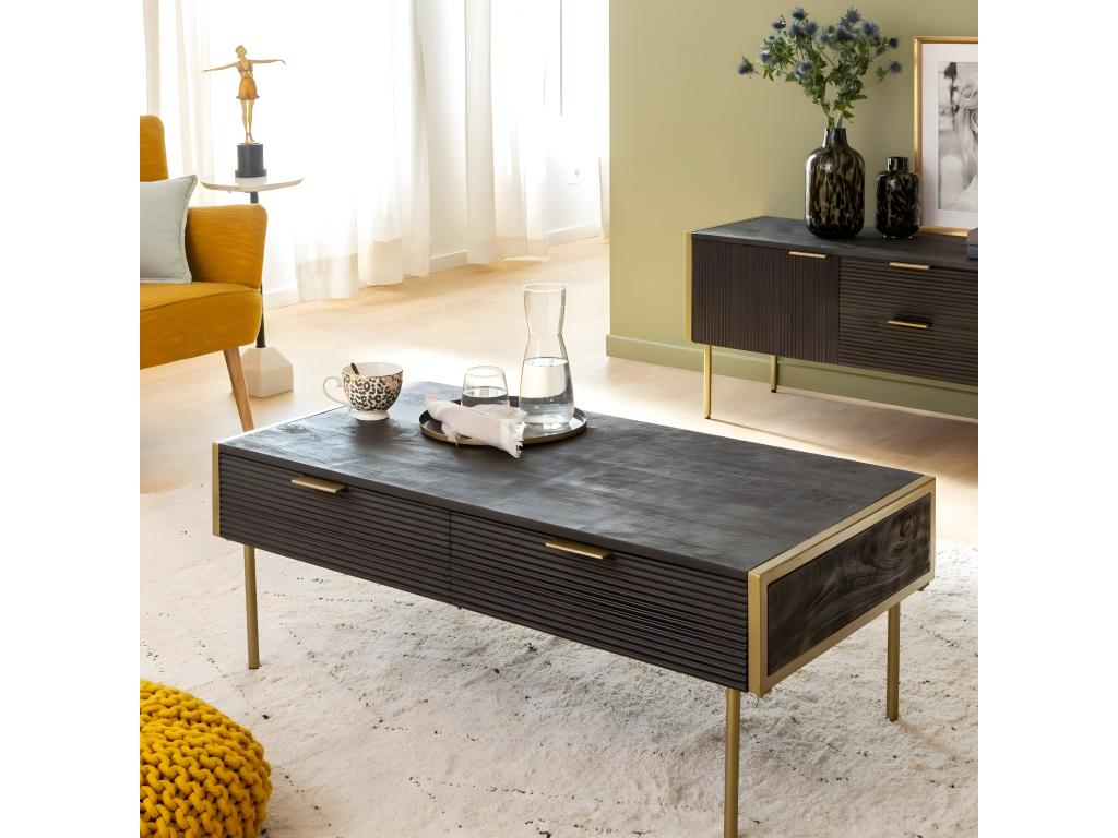 Black Metal Coffee Table