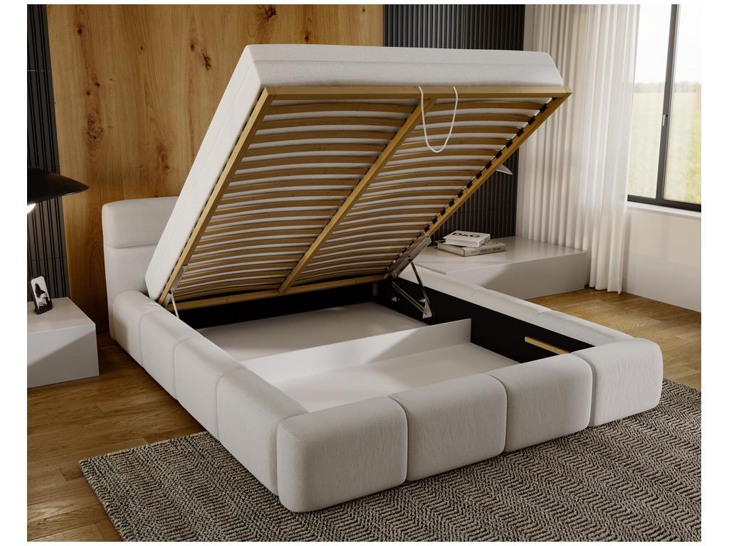 Anthracite Velvet Bed, 160 x 200 cm