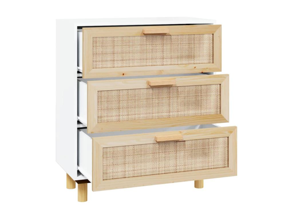 White Pine Wood Sideboard, 60 x 30 x 70 cm