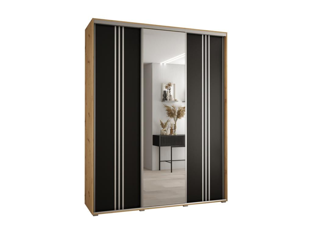 Black Wardrobe, 200 x 60 x 235.2 cm