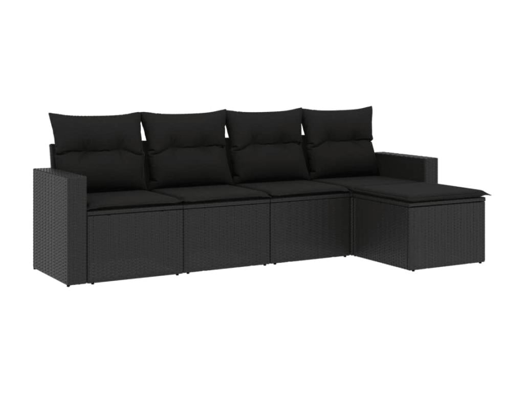 Black Woven Resin Wicker Outdoor Furniture Set - dlz1766571911045