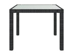 Black Glass Table, 90 x 90 x 75 cm