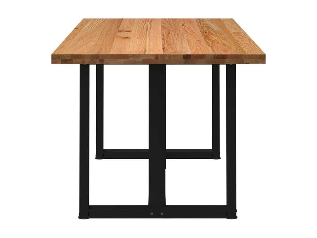 Brown Oak Wood Dining Table - dlz1766571349641