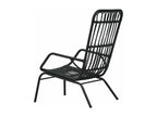 Black Woven Resin Wicker Chair