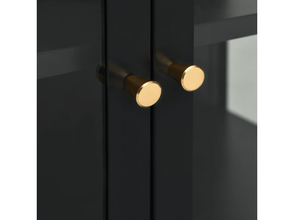 Black Glass Sideboard, 70 x 35 x 70 cm