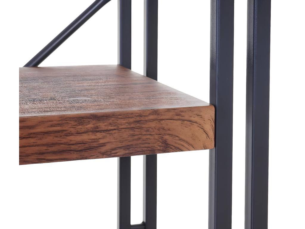 Black Oak Wood Bookcase, 121 x 80 cm