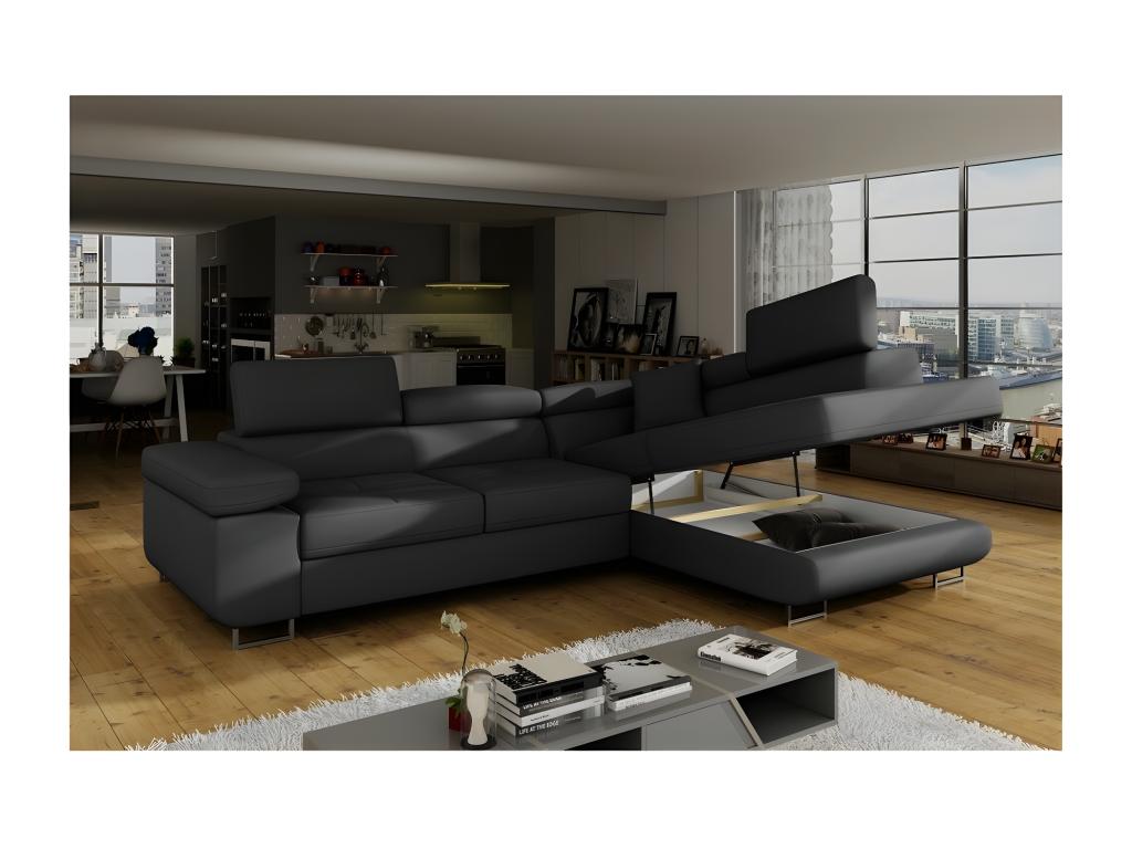 Black Leather Sofa Bed