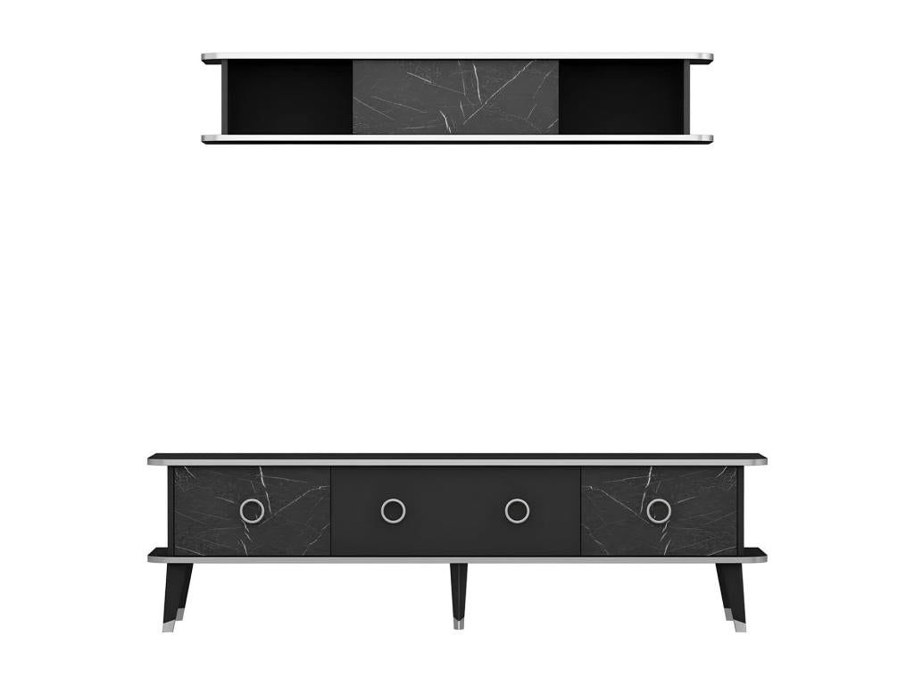 Black Marble TV Stand