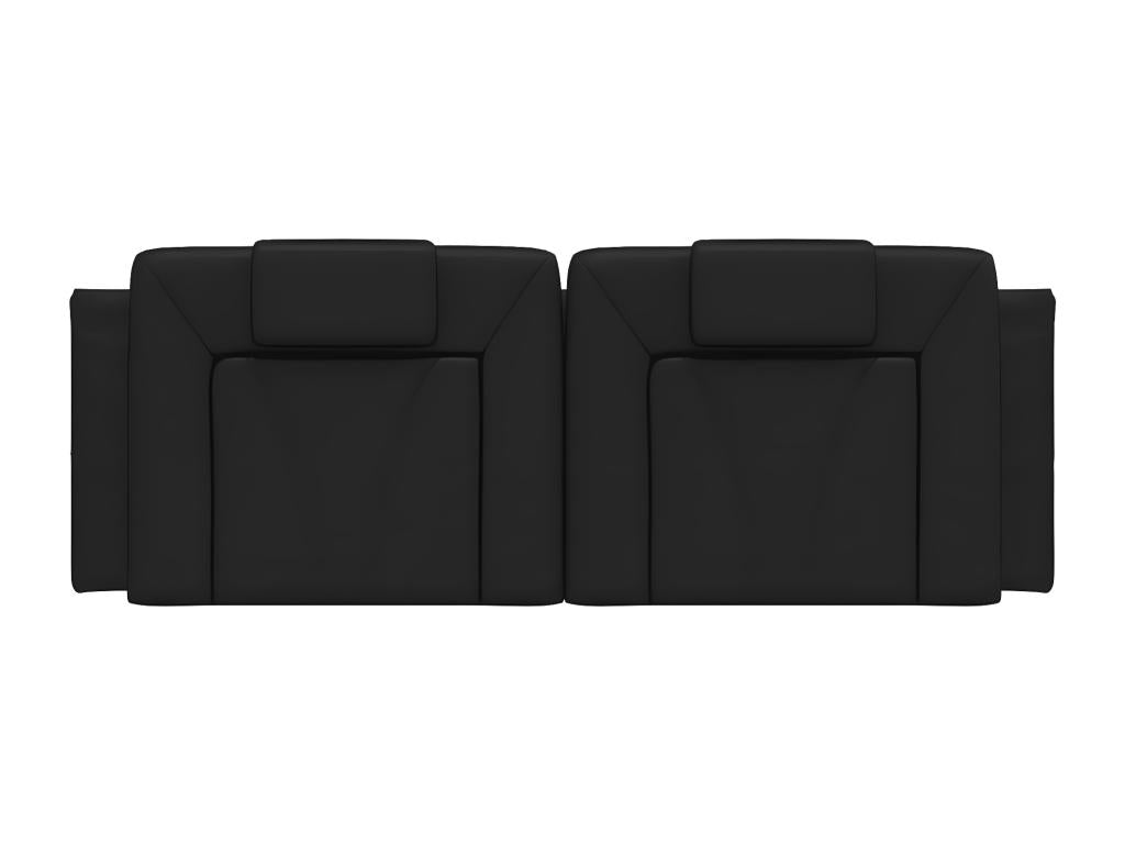 Black Faux Leather Bed