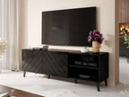 Black TV Stand, 150 x 52 x 42 cm