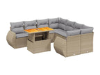 Beige Woven Resin Wicker Outdoor Furniture Set - dlz1766571683935