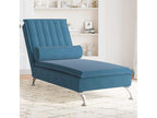 Blue Velvet Chaise Lounge