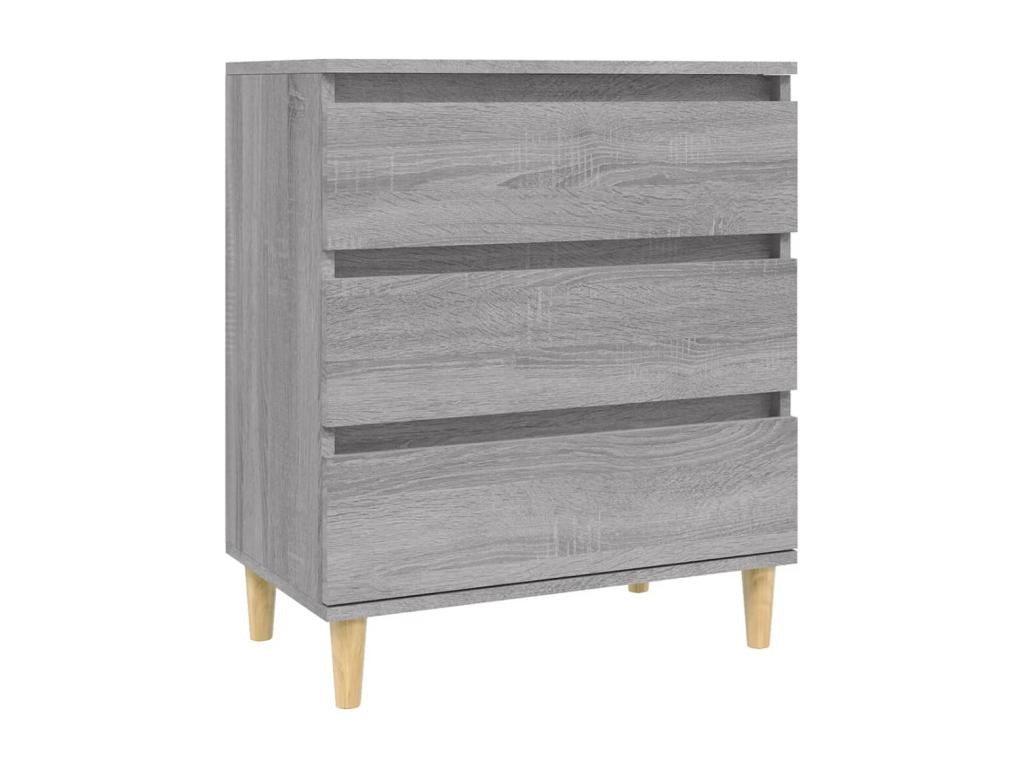 Gray Engineered Wood Sideboard, 60 x 35 x 70 cm