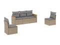 Beige Woven Resin Wicker Outdoor Furniture Set - dlz1766571937387