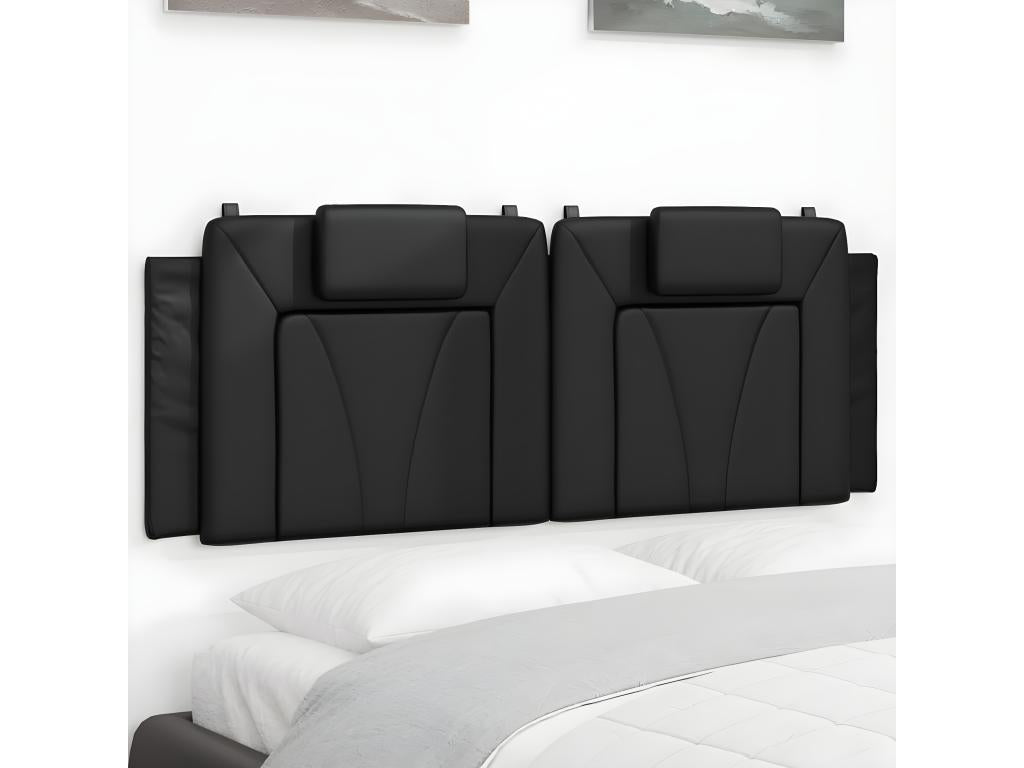 Black Faux Leather Bed