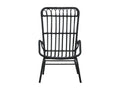 Black Woven Resin Wicker Chair