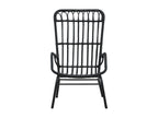 Black Woven Resin Wicker Chair