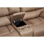 Microfiber Manual Reclining 2-Seat Loveseat with Console - 78"W x 37.4"D x 39"H - Split Back Design