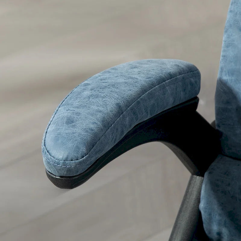 High Back Massage Office Chair - 6 Vibration Points - Beige PU Leather - 120° Recline - 265lbs Capacity