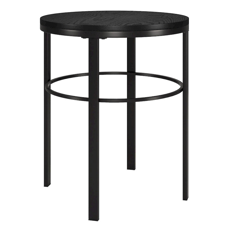 20" Wide Round Side Table - MDF Top - Steel Frame - 40lbs Capacity - Modern Living Room Bedroom