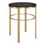 20" Wide Round Side Table - MDF Top - Steel Frame - 40lbs Capacity - Modern Living Room Bedroom