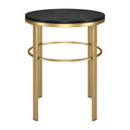 20" Wide Round Side Table - MDF Top - Steel Frame - 40lbs Capacity - Modern Living Room Bedroom