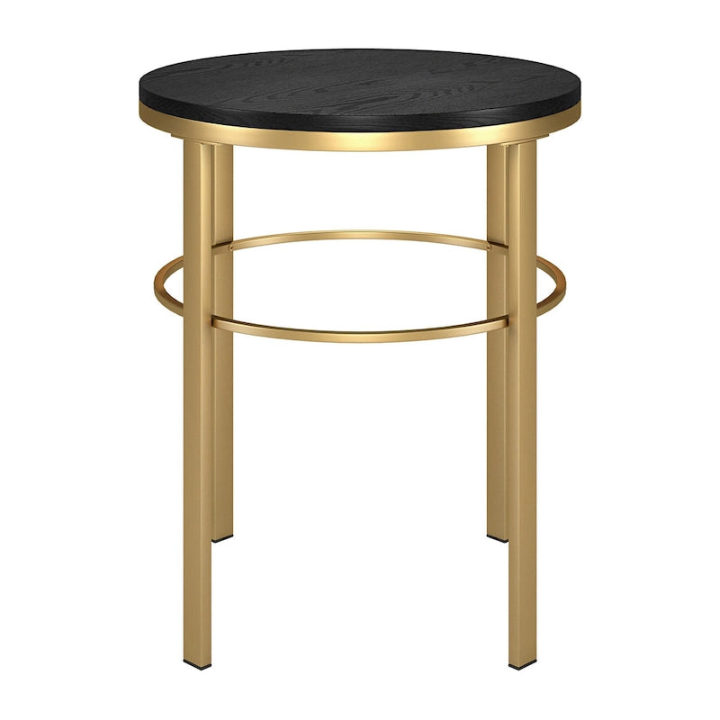 20" Wide Round Side Table - MDF Top - Steel Frame - 40lbs Capacity - Modern Living Room Bedroom