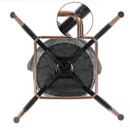 Velvet Bar Stools Set of 2 - 42"H - Metal Legs - Cushioned Seat - Kitchen Counter Height