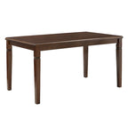 Espresso Finish Dining Table 60"W x 36"D - Rubberwood & Birch Veneer - Classic Transitional Style