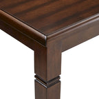 Espresso Finish Dining Table 60"W x 36"D - Rubberwood & Birch Veneer - Classic Transitional Style