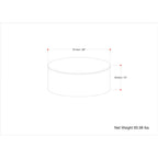 Solid Mango Wood Round Drum Coffee Table 36" - Contemporary Urban Design - Fully Assembled - Natural Finish