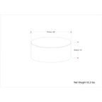 Solid Mango Wood Round Drum Coffee Table 36" - Contemporary Urban Design - Fully Assembled - Natural Finish