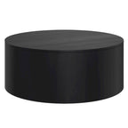 Solid Mango Wood Round Drum Coffee Table 36" - Contemporary Urban Design - Fully Assembled - Natural Finish