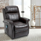 Power Lift Recliner Chair with 8-Point Massage - Faux Leather - 360lbs Capacity - 34.64"W x 43.3"H - Elderly Comfort