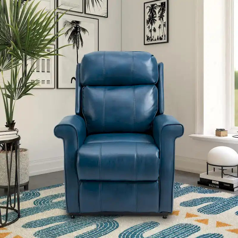 Power Lift Recliner Chair with 8-Point Massage - Faux Leather - 360lbs Capacity - 34.64"W x 43.3"H - Elderly Comfort