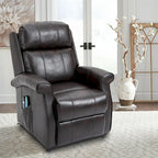 Power Lift Recliner Chair with 8-Point Massage - Faux Leather - 360lbs Capacity - 34.64"W x 43.3"H - Elderly Comfort