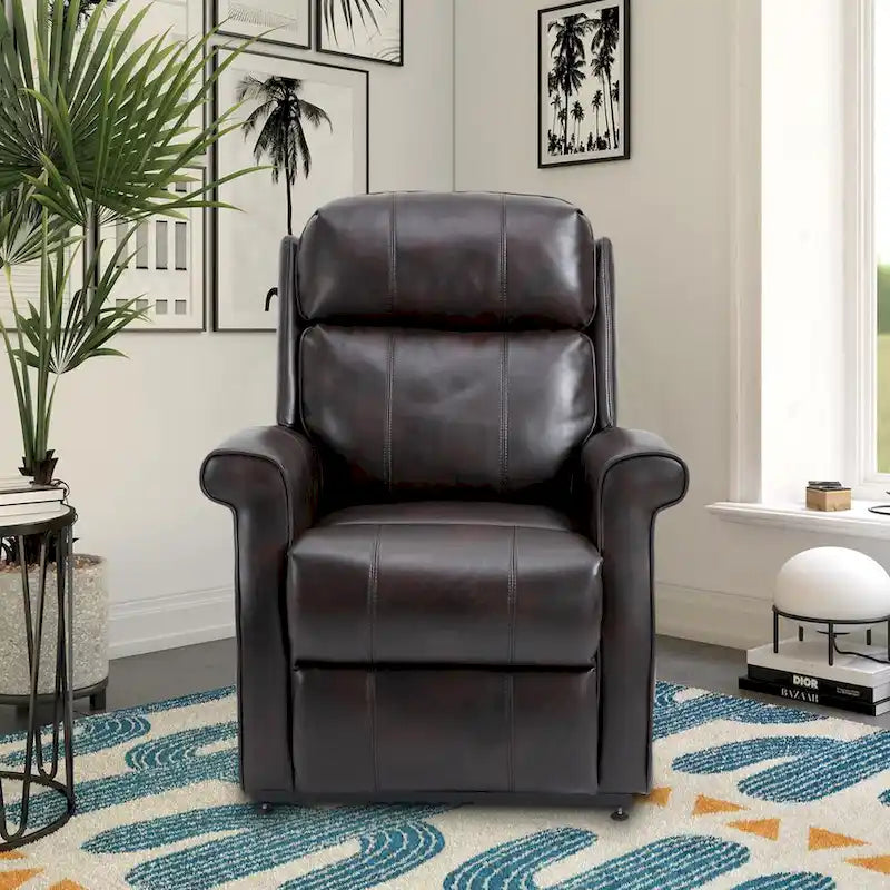 Power Lift Recliner Chair with 8-Point Massage - Faux Leather - 360lbs Capacity - 34.64"W x 43.3"H - Elderly Comfort