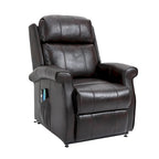 Power Lift Recliner Chair with 8-Point Massage - Faux Leather - 360lbs Capacity - 34.64"W x 43.3"H - Elderly Comfort
