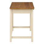 Rustic Writing Desk with 2 Drawers - 42" Work Surface - Acacia Wood - Two-Tone Finish - Home Office