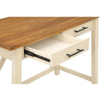 Rustic Writing Desk with 2 Drawers - 42" Work Surface - Acacia Wood - Two-Tone Finish - Home Office
