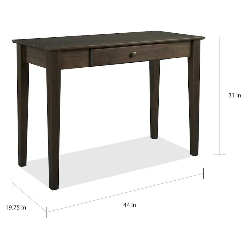 Solid Pine Wood Shaker Desk 44"W x 31"H - Multi-Purpose Writing Table with Drawer - Natural Finish