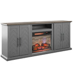 TV Stand for TVs up to 80 with Electric Fireplace and USB Charging Ports