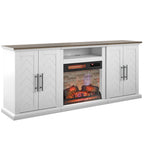 TV Stand for TVs up to 80 with Electric Fireplace and USB Charging Ports