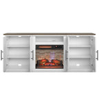 TV Stand for TVs up to 80 with Electric Fireplace and USB Charging Ports
