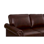 Faux Leather Loveseat Sofa with Storage - Black PU Couch 600lbs Capacity - Nailhead Trim Living Room
